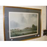 A framed and glazed watercolour depicting rural scene signed Edward Emerson