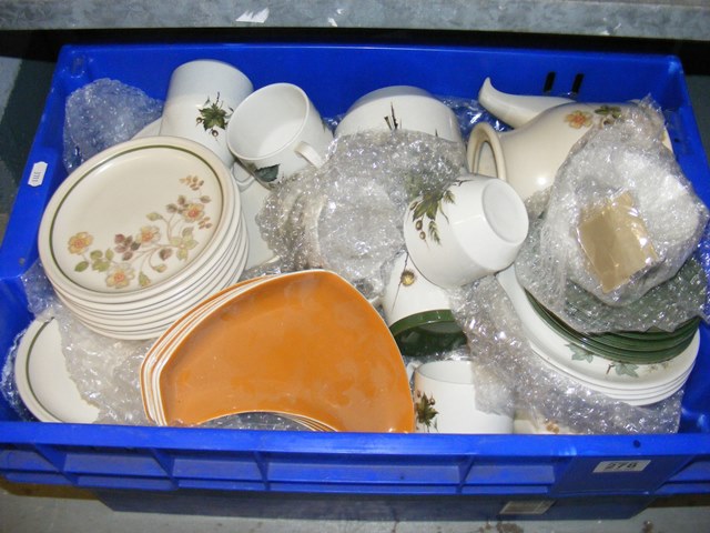 A large quantity of dinnerware to include wood and sons, autumn leaves,