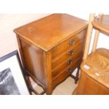 An oak music chest