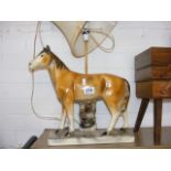 A horse shaped lamp
