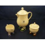 A Carlton Ware tea set comprising of teapot,