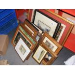 A quantity of framed and glazed pictures and prints