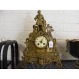 An ornate mantle clock stamped Arera Brevete 3401 (examine)