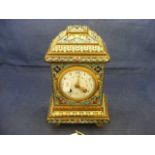 A cloisonne mantle clock