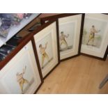 A selection of four framed and glazed boxing etchings