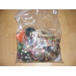 A sealed bag of costume jewellery