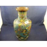 A large cloisonne vase (a/f)