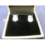 Aquamarine 18ct white gold earrings