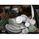 A large quantity of ceramics and glassware to include Tuscan, Poole Pottery, Wedgwood etc.