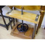 A book binding press