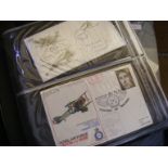 A collection/mixed lot of two albums containing around 150 RAF Museum covers,