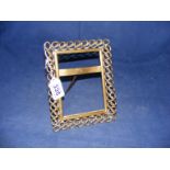 A brass picture frame