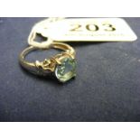 A topaz white gold ring size N