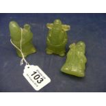 Three Chinese Jade figures
