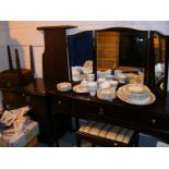 A Stag dressing table together with three Stag bedsides