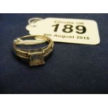 A 9ct gold C/Z ring