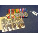 A WWII medal group comprising of 39-45 service star, Burma star etc.