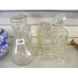 A small quantity of decanters