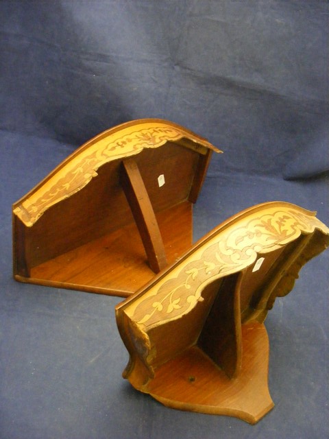 Two marquetry Brackets circa 19th Centur