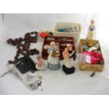 A carton of assorted miniature dolls hou