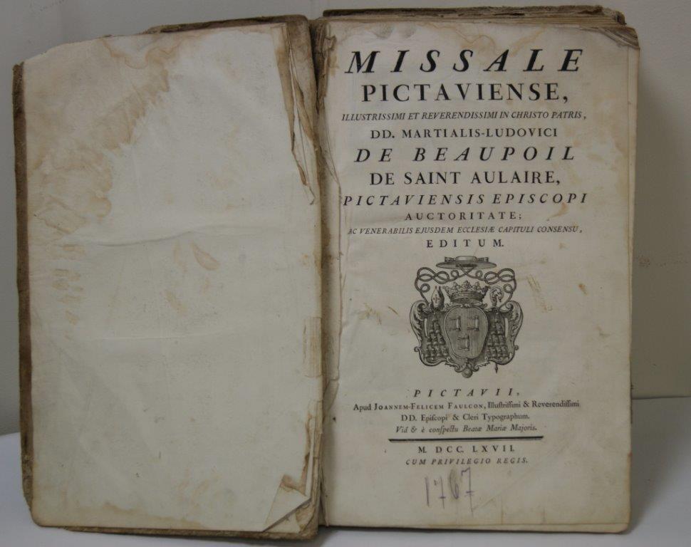Missale Pictaviense  Illustrissimi E Reverandicini in Christo Patris DD. Martialis Ludovici de