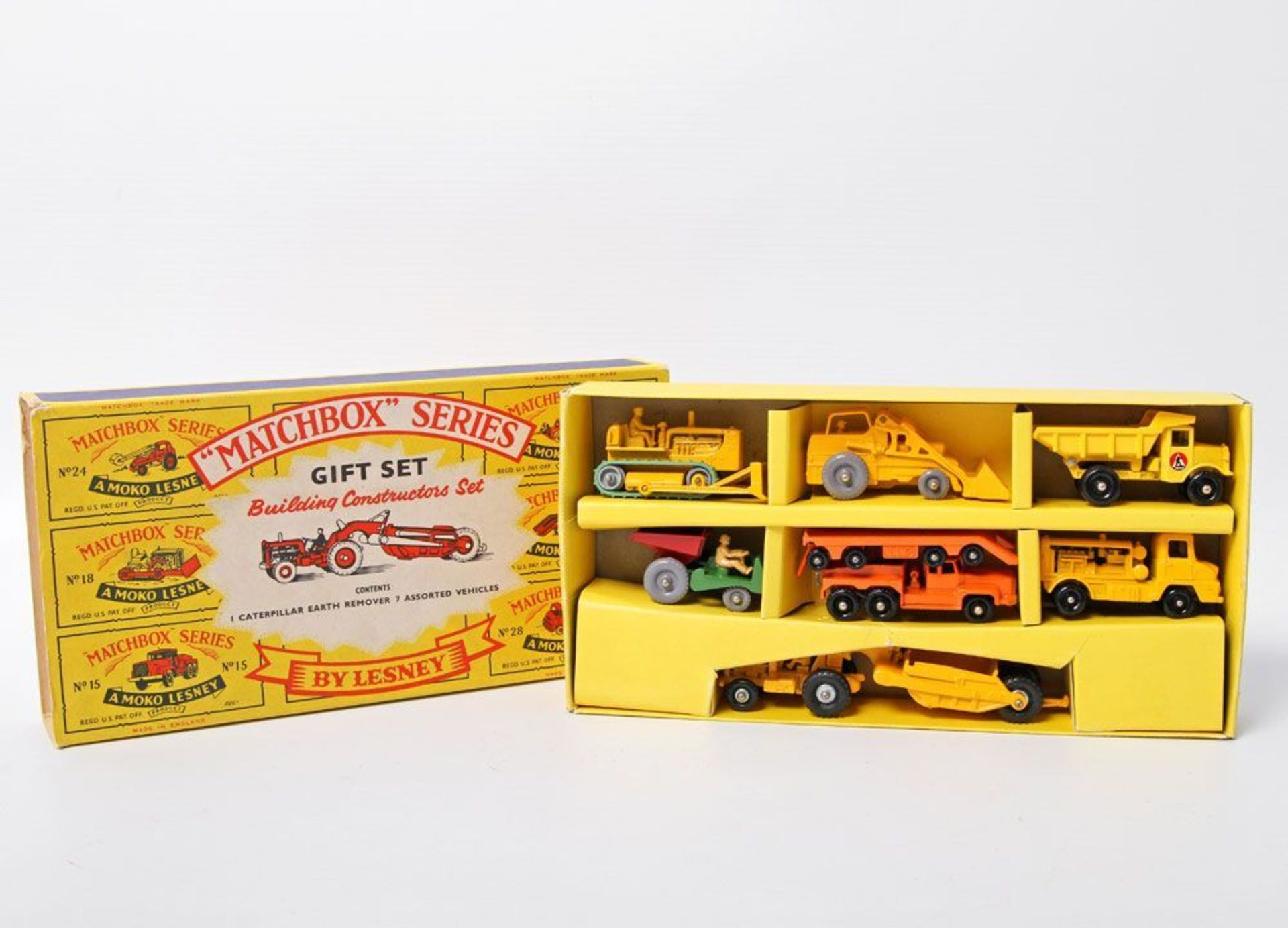 Opening: 20 EUR        MATCHBOX Gift Set Building Constructors Set, 1960er Jahre, Nr. G-3. Mit