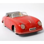 Opening: 120 EUR        DISTLER ELECTRO MATIC Porsche 7500, Mitte 20.Jh., Blech, rot und grau.