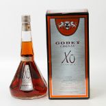 1 Flasche Godet Cognac, X.O, extra old, Karton.Aufrufpreis: 12 EUR