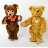STEIFF zwei Teddybären, 2.H. 20.Jh., Knopf im Ohr, Fahne und Brustschild. Classic- und