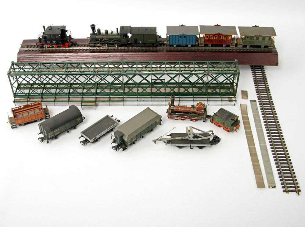 MÄRKLIN Zugsets, 20.Jh., u.a. Glaskasten, Zugset CH SBB Spanisch-Brötli-Bahn mit Damplok "Limmat"