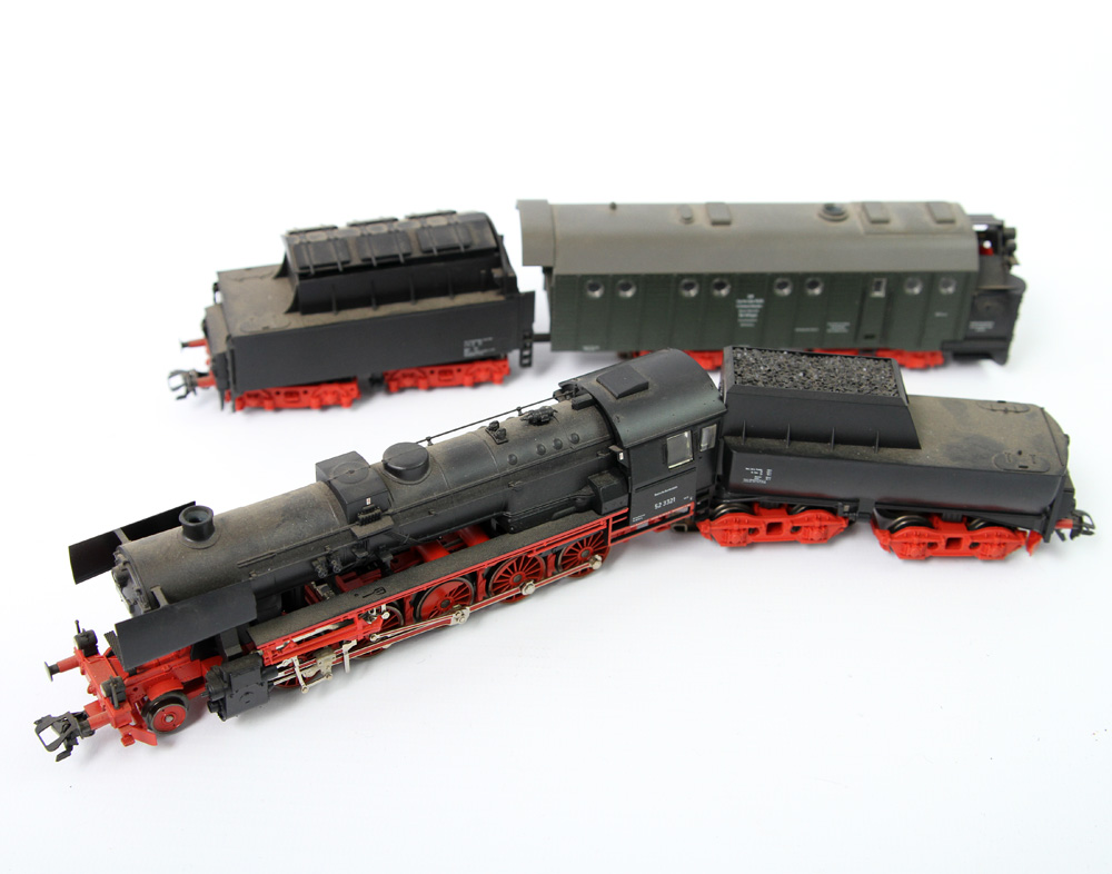 MÄRKLIN Zugpackung Dampfschneeschleuder, Spur H0, Dampflokomotive mit 2 Schlepptendern und