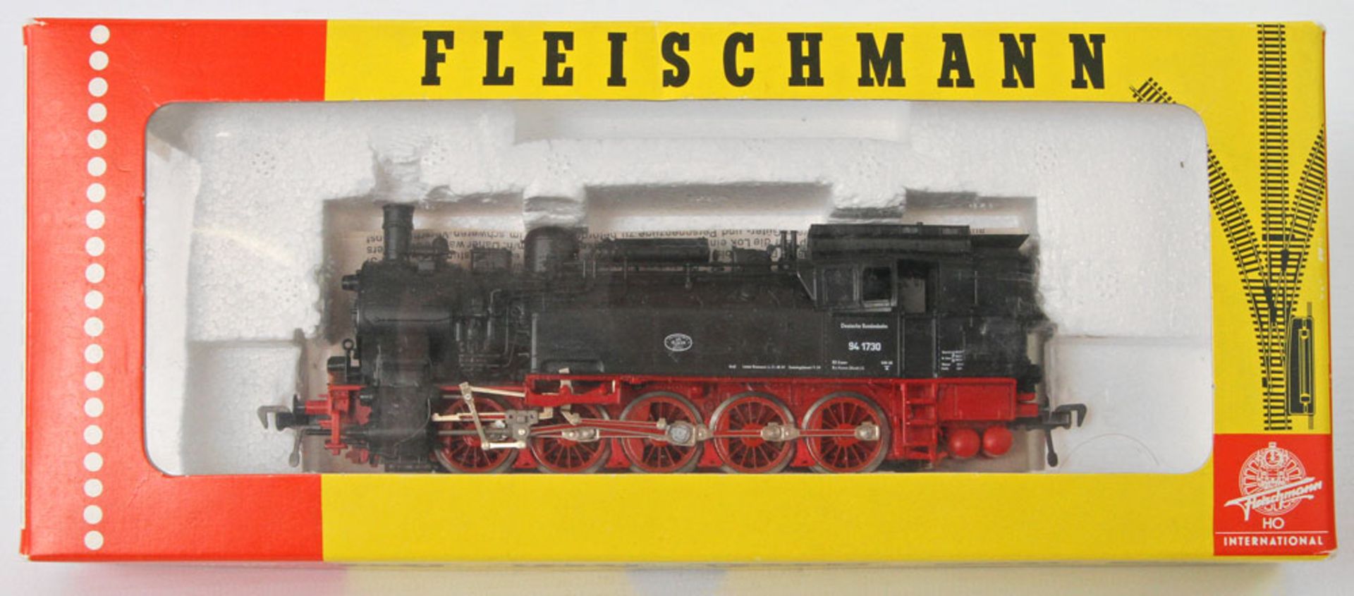 FLEISCHMANN Dampflokomotive 4094, Spur HO, BR 94 1730 der DB. Im Originalkarton, min. besch.