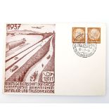 Postkarte - Briefmarkensammler- und Tauschvereine: Arbeitsgemeinschaft Gross-Frankfurt 1937,