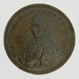 Medaille - Bistum Bamberg, Bronzierte Blei-/Zinnmedaille 1779 auf seine Konsekration, Franz Ludwig