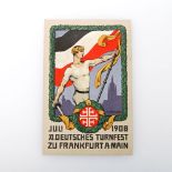 Postkarte - Turnfest: XI. Deutsches Turnfest zu Frankfurt a. Main, Juli 1908, offizielle