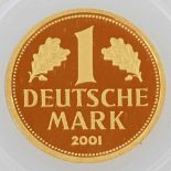 BRD/GOLD - 1 Deutsche Mark 2001 J, originalverkapselt, PPAufrufpreis: 480 EUR