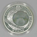 Russland - 20 Rubel 2010, Schulschiff Constitution, Münze mit Hologramm, 31,1 g Ag fein, PP, geringe