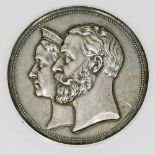 Medaille - Baden, Silbermedaille 1883 v. Kullrich auf das 25jährige Jubiläum der Pferderennen in