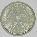 Dt. Reich - 5 RM 1929/D, Zeppelin Weltflug, ss, SilberbadAufrufpreis: 90 EUR