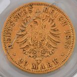 Preussen - 20 Mark 1875/A, Wilhelm I, GOLD, Erhalt: ss.Aufrufpreis: 250 EUR