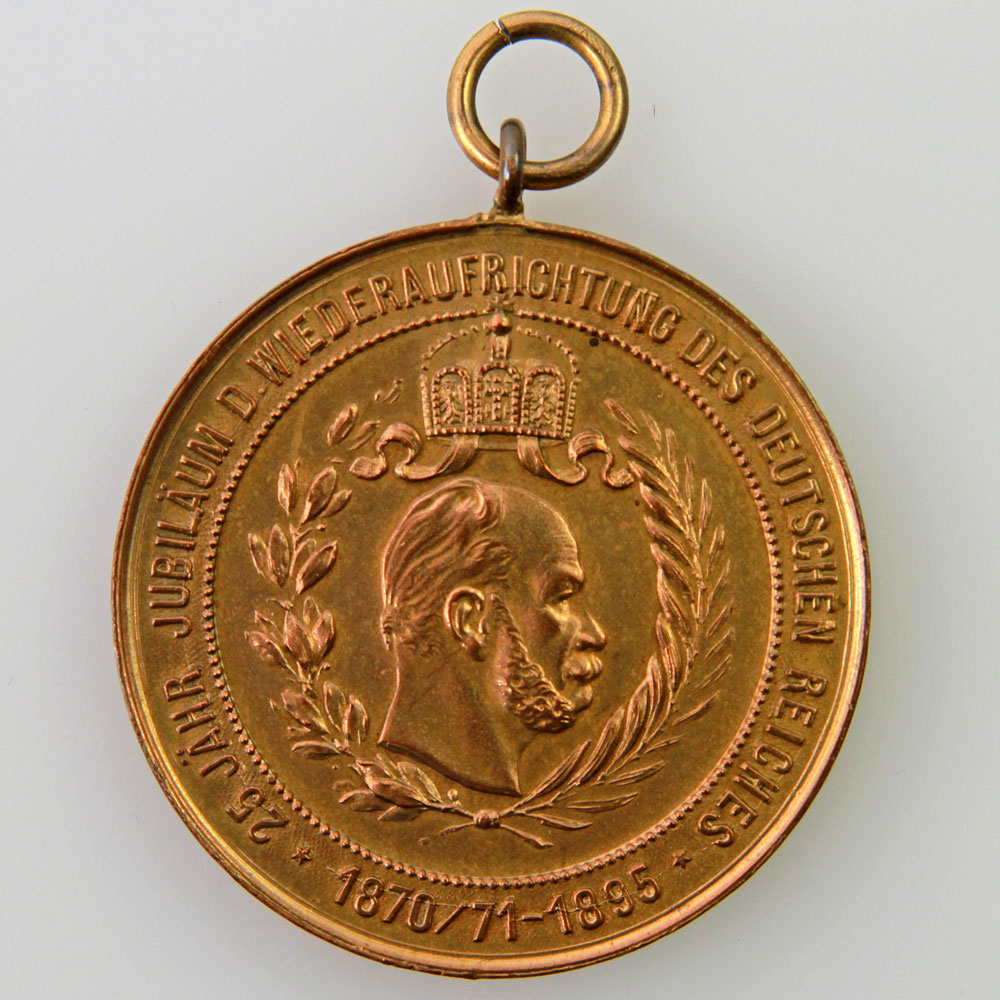 Medaille Kriegerverein Rauenthal, '25 jähr. Jubiläum d. Wiederaufrichtung des Deutschen Reiches',