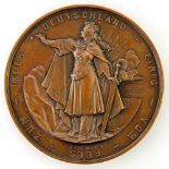 Bronzemedaille von Wiener 1871 auf den Krieg gegen Frankreich, 'Deutschland einig vom Fels zum