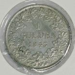 Württemberg - 1 Gulden 1843, Wilhelm, ss, KratzerAufrufpreis: 30 EUR