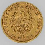 Preussen - 20 Mark 1889, Wilhelm II, GOLD, ss.Aufrufpreis: 250 EUR