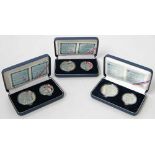 Süd Korea -  Seoul 1988, 3 Sets a 5000/10000 Won, ca. 4,5 Unzen Silber fein.Aufrufpreis: 55 EUR