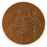 Bronzemedaille von Scharff 1900 auf die Einweihung des Rathauses Elberfeld, 'Im 30. Jahre der
