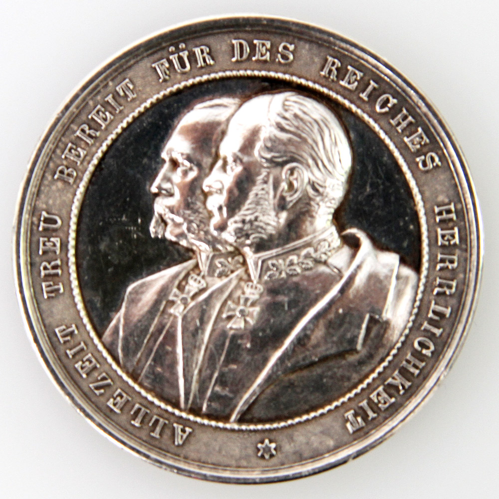 Medaille 'Die dankbare Heimath 1895', 'Allezeit Treu Befreit Für Des Reiches Herrlichkeit',