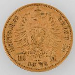 Deutsches Reich/Sachsen GOLD - 10 Mark 1873 E, Johann v. Sachsen, J. 257, ss, etwas
