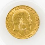 GB - Souverein Edward VII, 1907, GOLD, 7,92 Gramm, ssAufrufpreis: 230 EUR