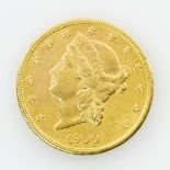 USA - 20 Dollars Liberty Head, 1900/S, GOLD, ca. 30 Gramm fein, ss/Rf.Aufrufpreis: 940 EUR